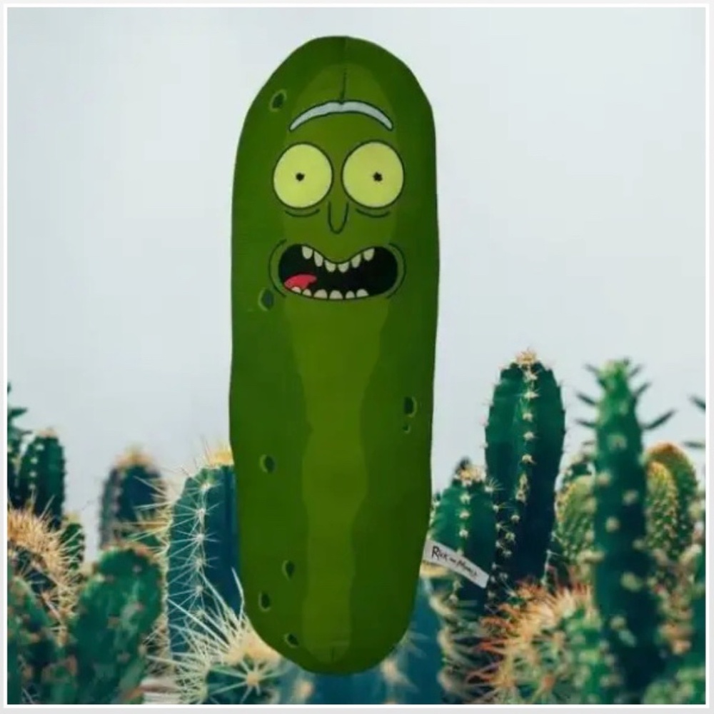 New Toy Factory Plush Stuffed Animal Rick And Morty Pickle Rick Green 10” NWT